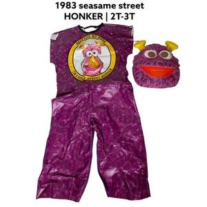 RARE 1983 Ben Cooper Sesame Street Muppet Honker Costume Missing Honker on Mask